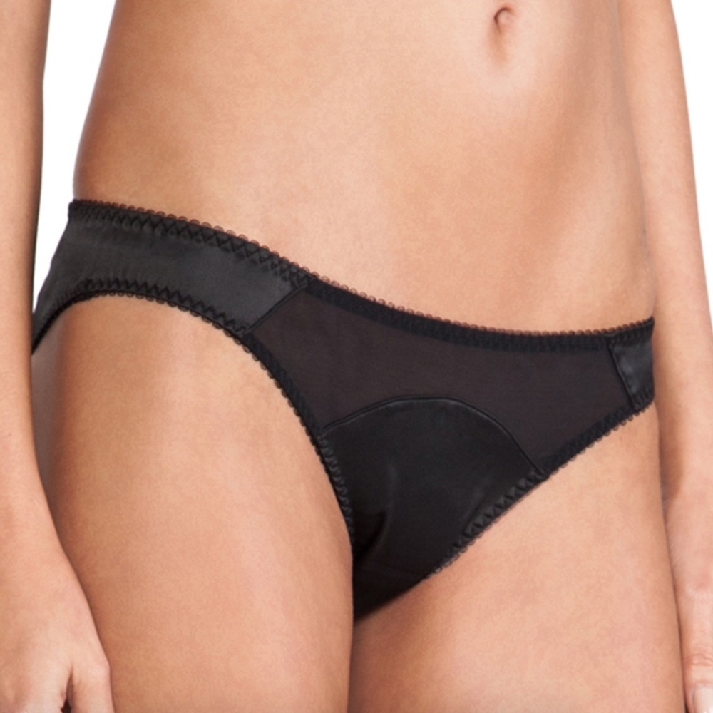 NWT L’Agent by AP Penelope Mesh Satin Bikini Brief